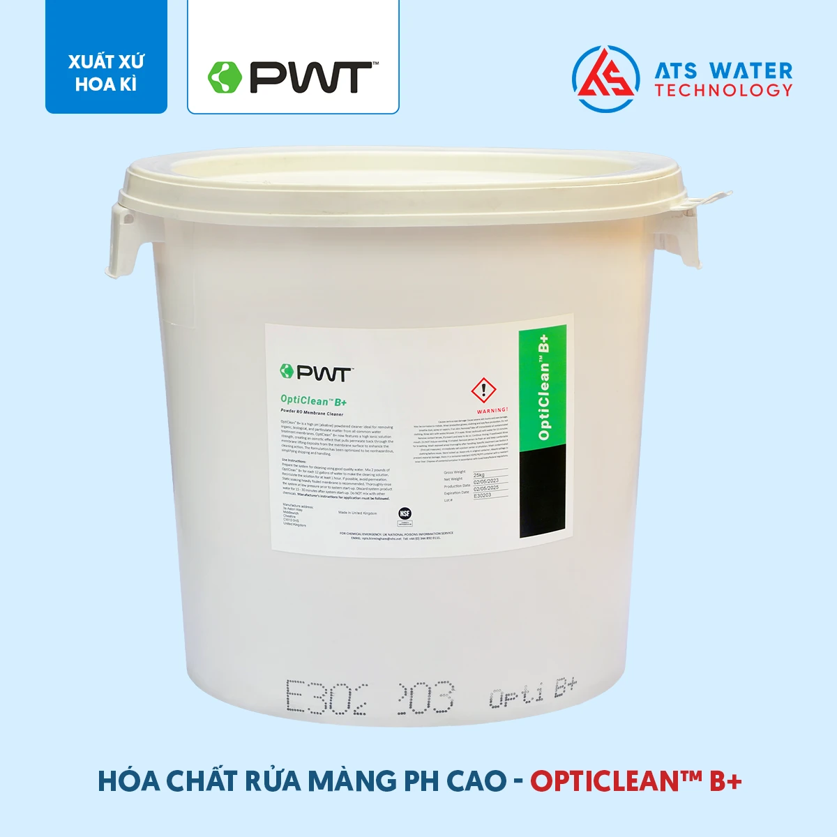 Hóa chất tẩy rửa màng có tính kiềm - OptiClean B+