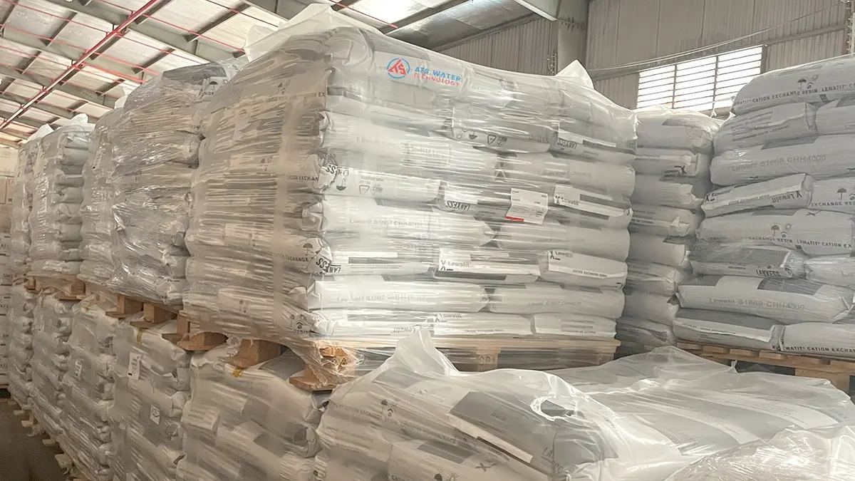 hạt trao đổi ion Lanxess tại kho ATS Water Technology