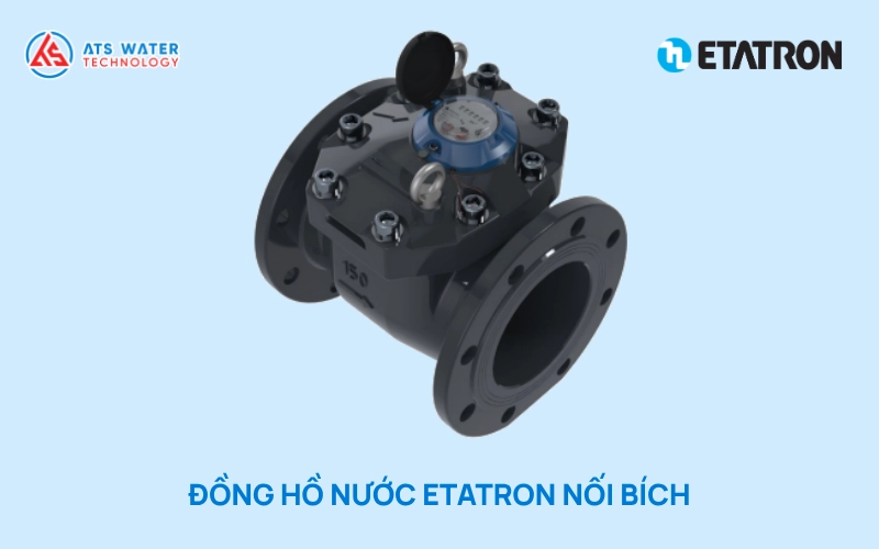 đồng hồ nước công nghiệp Etatron dạng nối bích