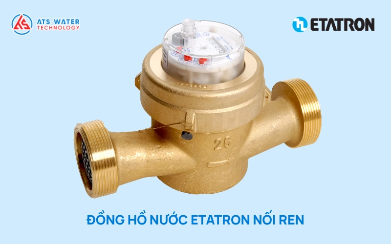 đồng hồ đo lưu lượng nước Etatron dạng nối ren