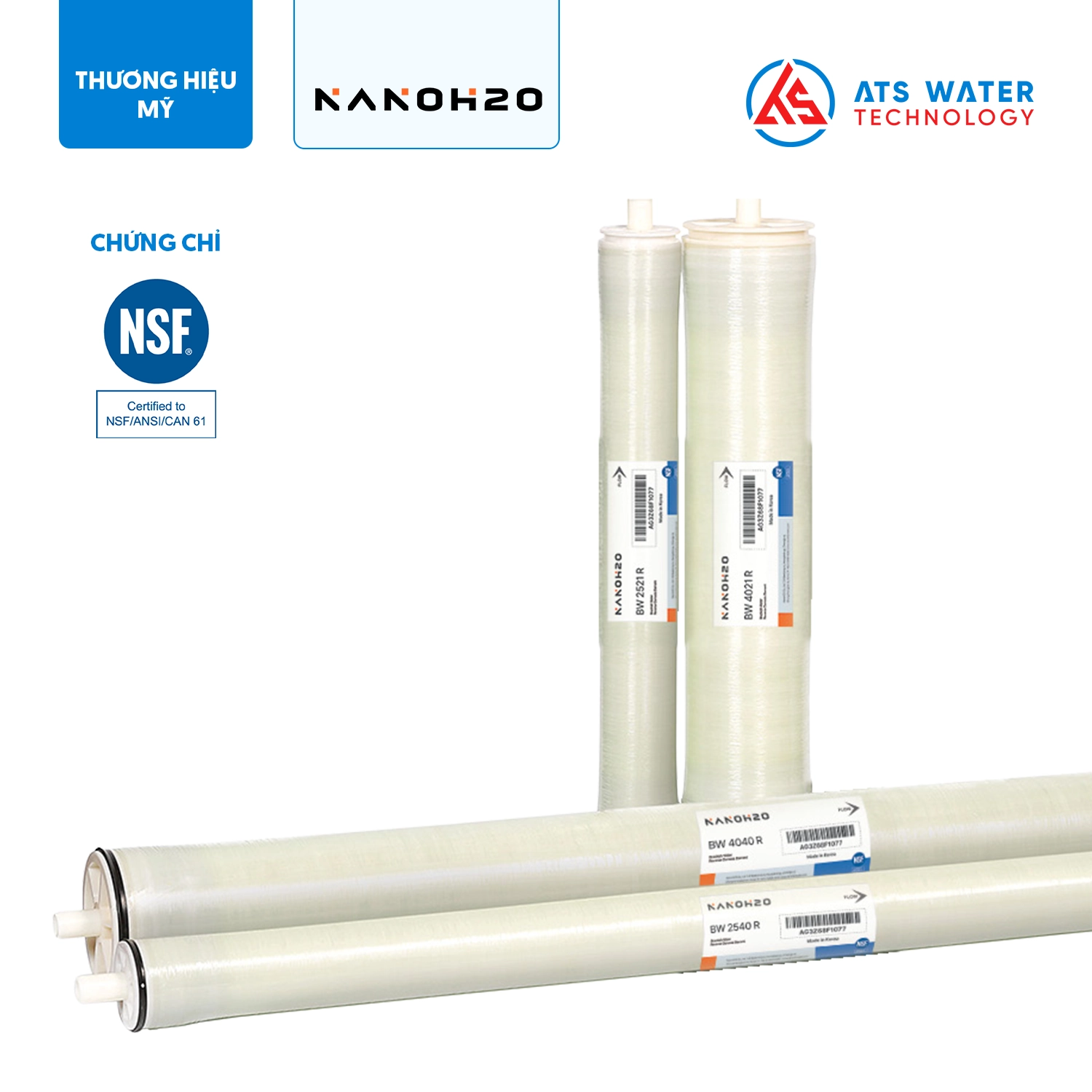 Màng RO nước lợ LG BW 4040 R