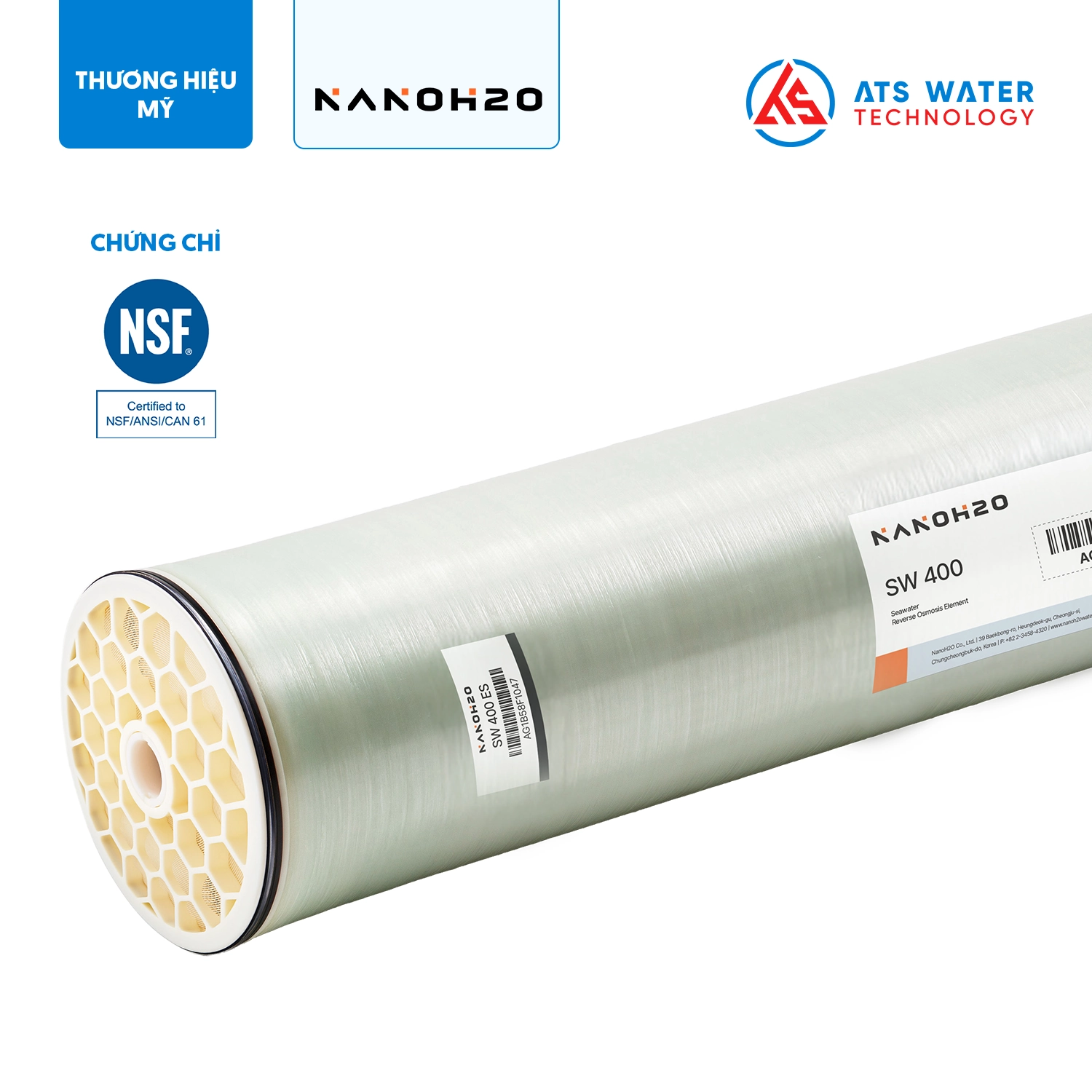 Màng RO nước biển LG SW 400 ES