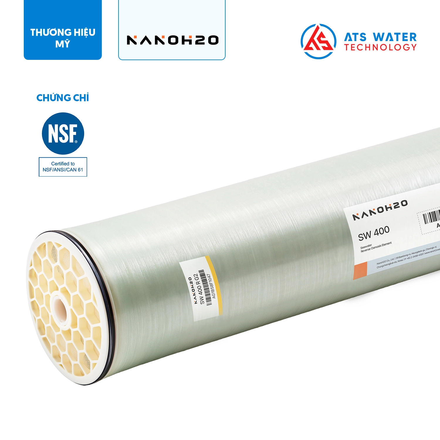 Màng RO nước biển LG SW 400 R G2