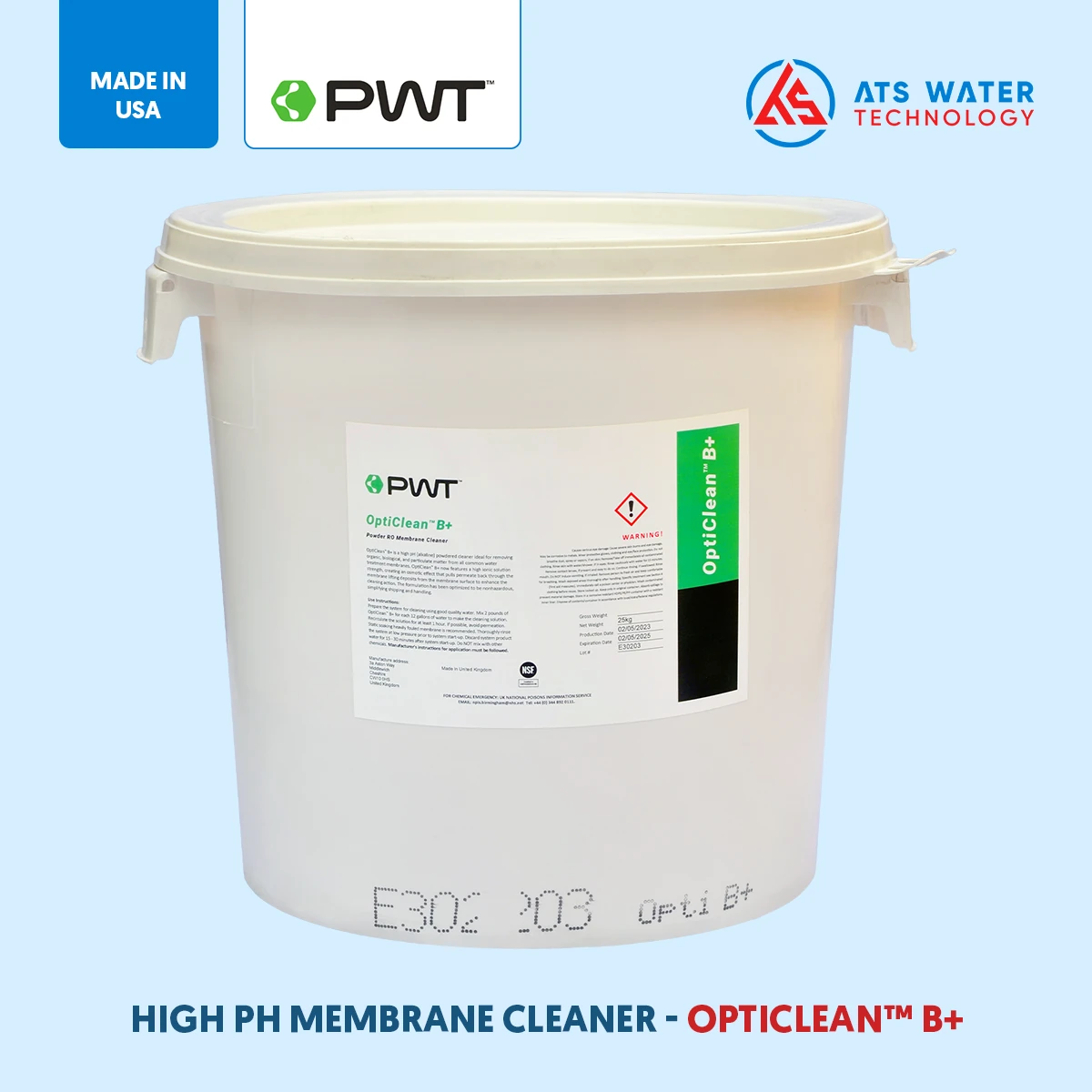 high ph ro membrane cleaner - OptiClean™ B+