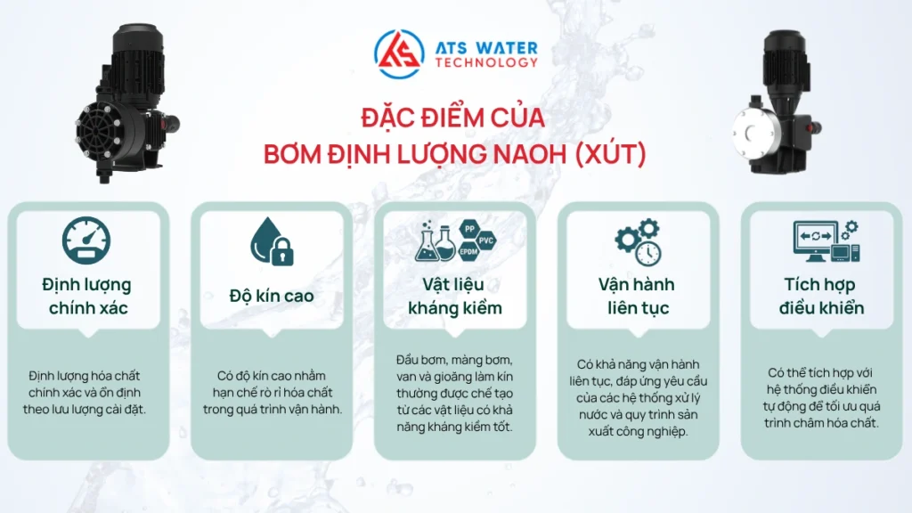 Đặc điểm của bơm định lượng NaOH (xút)