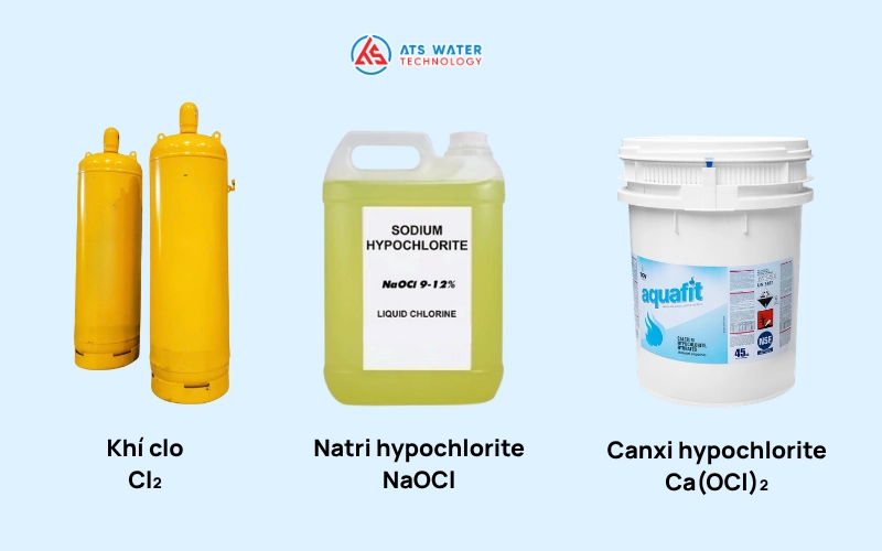 Các dạng clo sử dụng trong xử lý nước cấp