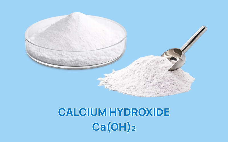 hóa chất làm mềm nước cứng tạm thời Canxi hydroxit (Ca(OH)₂ - Vôi tôi)